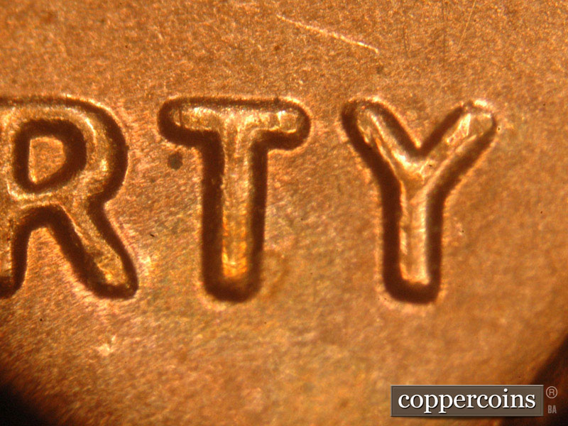 Die-stage A marker on 2016P•1DO•006 (2016 Doubled Die Obverse).
