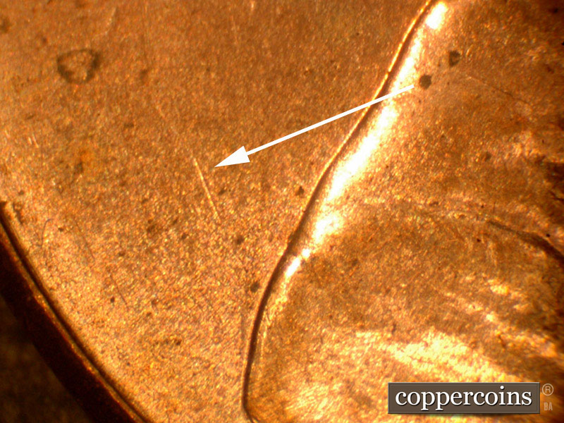 Die-stage A marker on 2016P•1DO•006 (2016 Doubled Die Obverse).