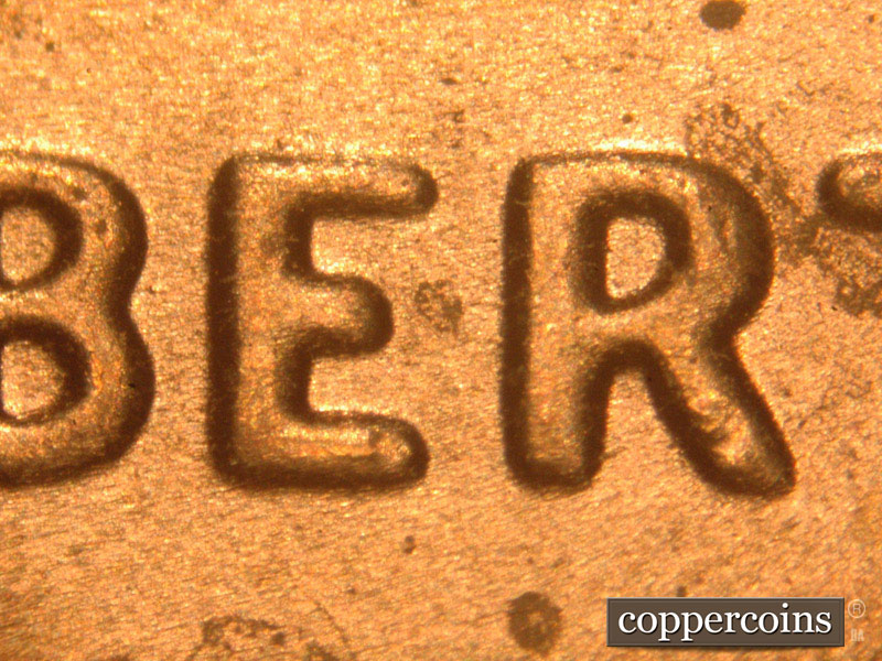 Die-stage B marker on 2016P•1DO•007 (2016 Doubled Die Obverse).