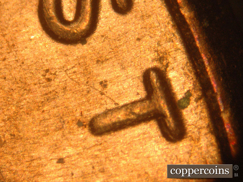 Die-stage B marker on 2016P•1DO•007 (2016 Doubled Die Obverse).