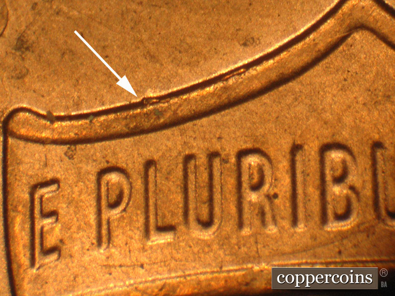 Die-stage B marker on 2016P•1DO•007 (2016 Doubled Die Obverse).