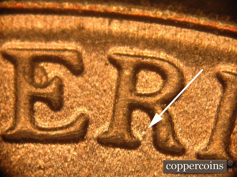 Die-stage B marker on 2016P•1DO•008 (2016 Doubled Die Obverse).