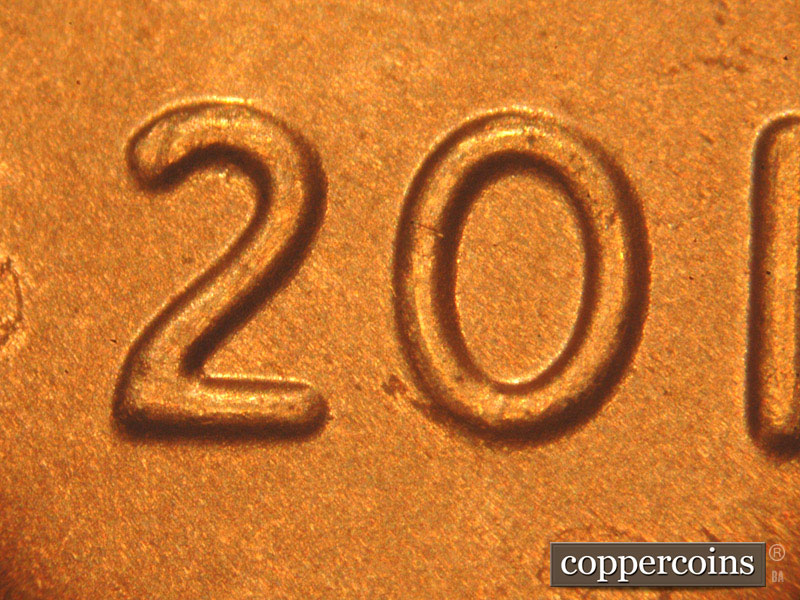 2016 Lincoln cent obverse, CopperCoins die 2016P•1DO•010.
