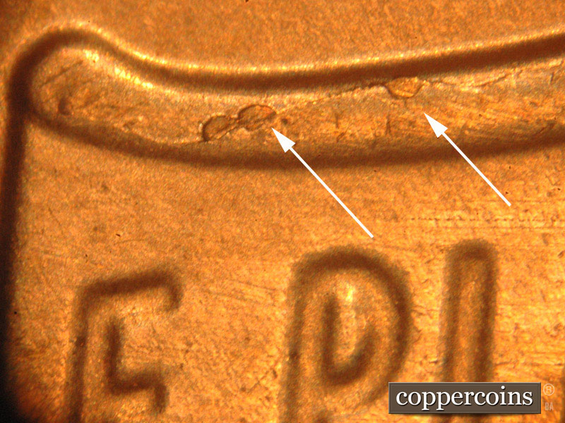 Die-stage B marker on 2016P•1DO•012 (2016 Doubled Die Obverse).