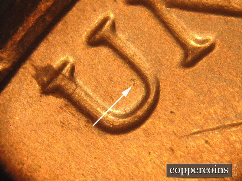 Die-stage B marker on 2016P•1DO•012 (2016 Doubled Die Obverse).