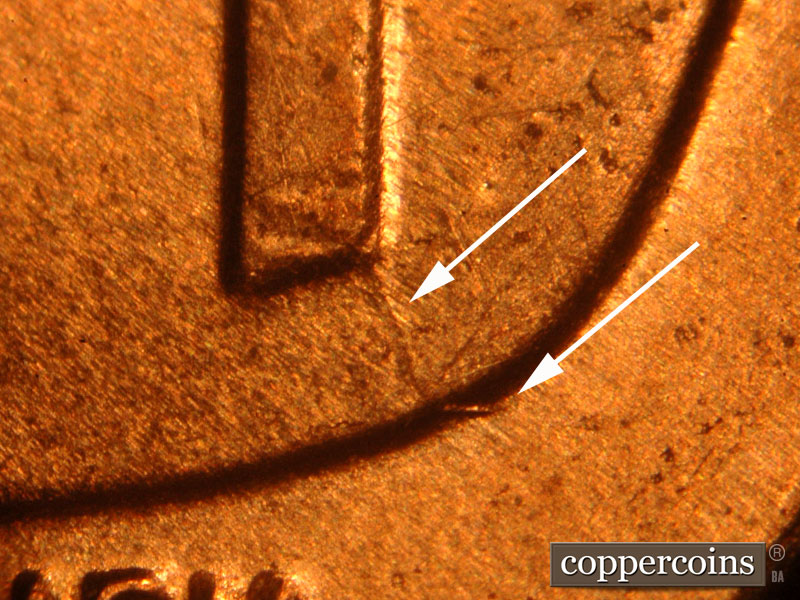 Die-stage B marker on 2017P•1DO•002 (2017 Doubled Die Obverse).