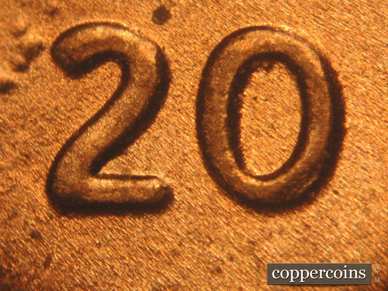 2017 Lincoln cent obverse, CopperCoins die 2017P•1DO•004 — A nice spread is seen on the 2 and 0 of the date here.