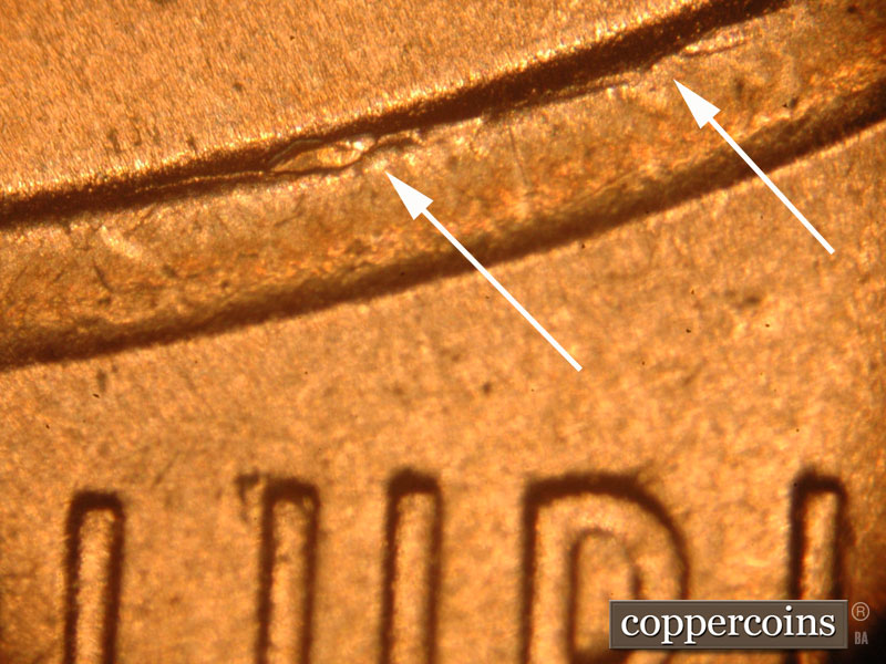 Die-stage B marker on 2017P•1DO•004 (2017 Doubled Die Obverse).