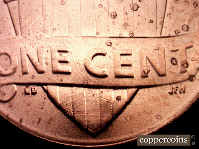 Die-stage B marker on 2022D•1DR•001 (2022 Doubled Die Reverse).